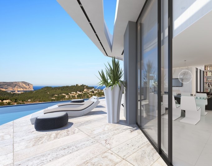 Schöne und voll möblierte moderne Villa zum Verkauf in Javea mit herrlicher Aussicht