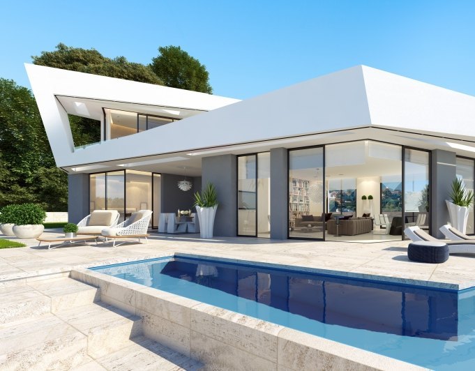 Schöne und voll möblierte moderne Villa zum Verkauf in Javea mit herrlicher Aussicht