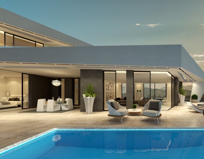Schöne und voll möblierte moderne Villa zum Verkauf in Javea mit herrlicher Aussicht