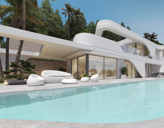 Moderne Villa mit Meerblick in Javea
