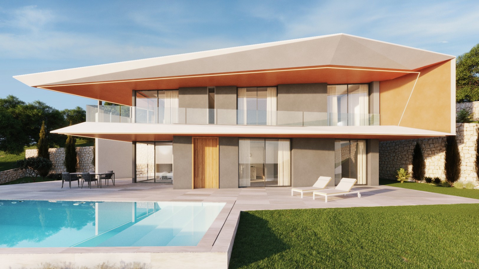 Opulente Villa mit 4 Schlafzimmern und Panoramablick und Infinity-Pool