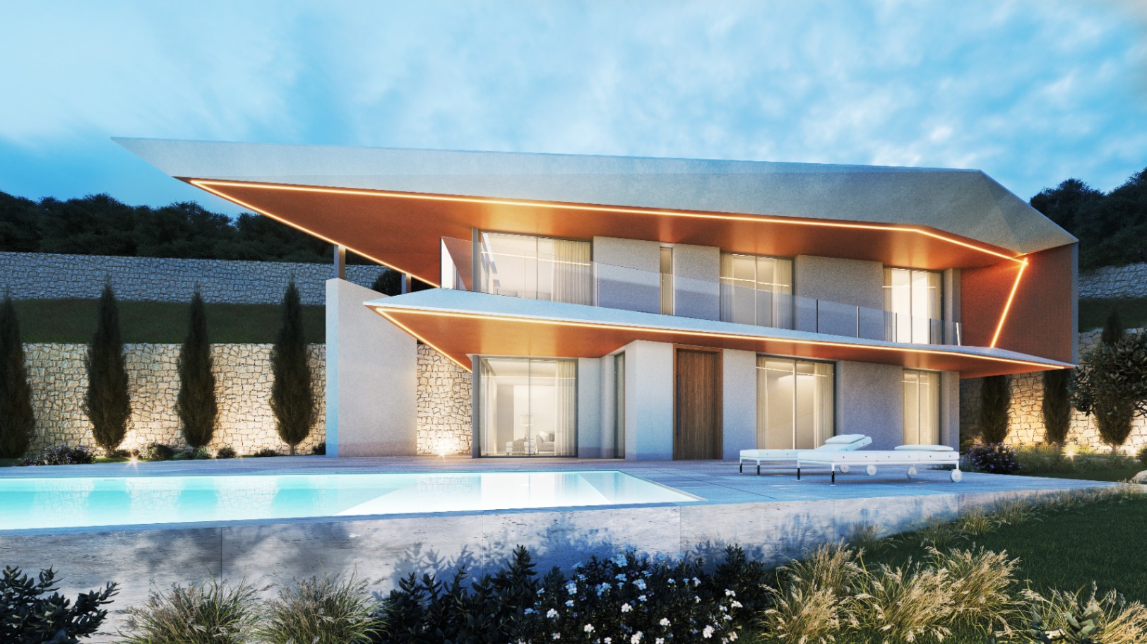 Opulente Villa mit 4 Schlafzimmern und Panoramablick und Infinity-Pool