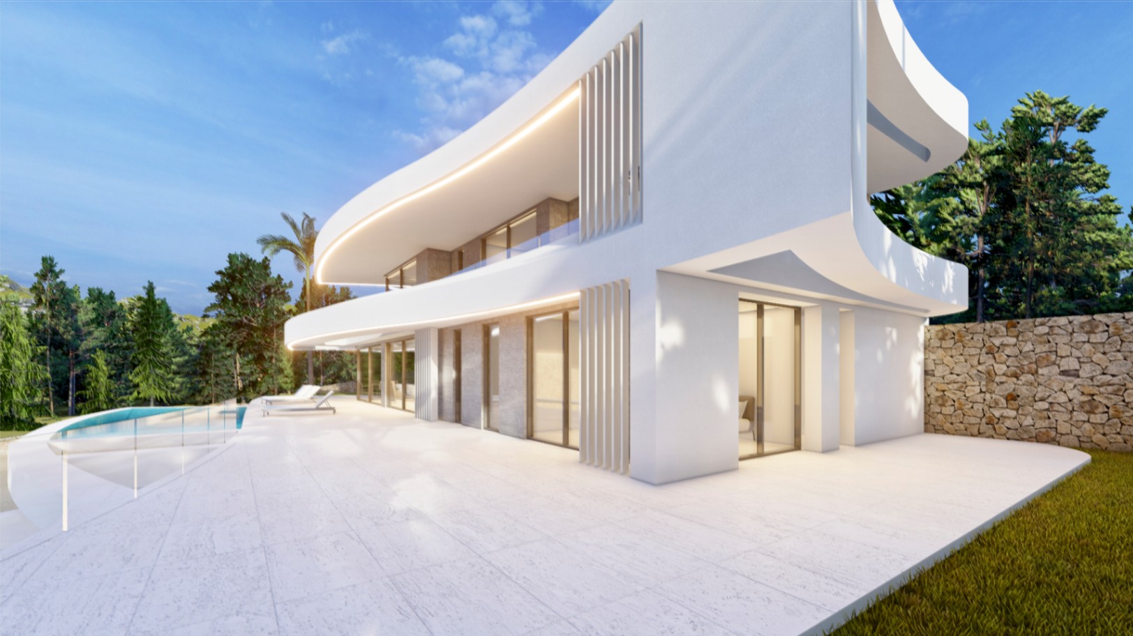 Elegante Luxusvilla mit 4 Schlafzimmern und Panoramablick auf das Meer und die Berge