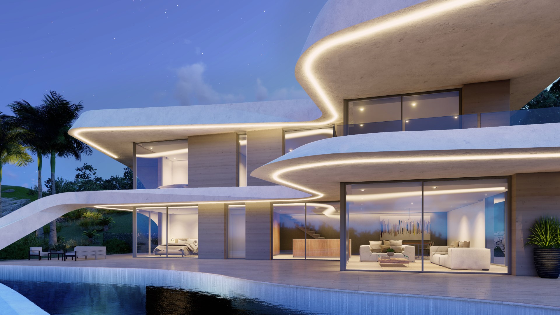 Zeitgenössische Eleganz mit Panoramablick: Entdecken Sie dieses einzigartige architektonische Juwel