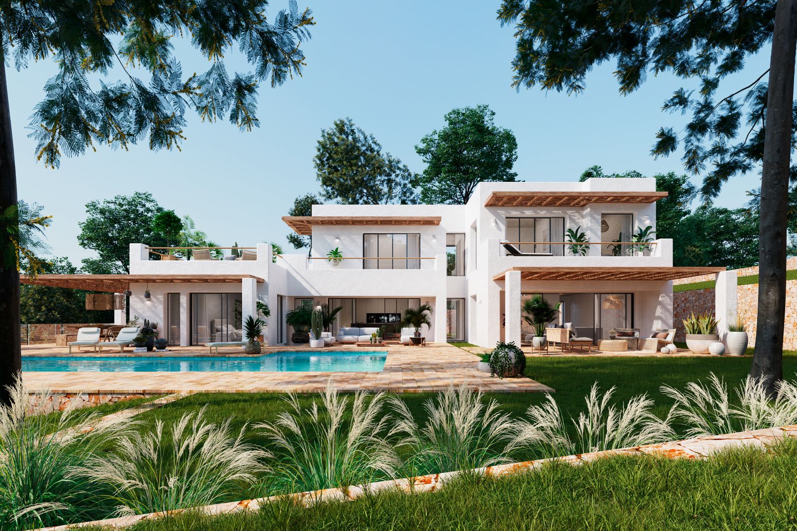 Luxuriöses Wohnen enthüllt: Opulente mediterrane Villa mit spektakulärer Aussicht