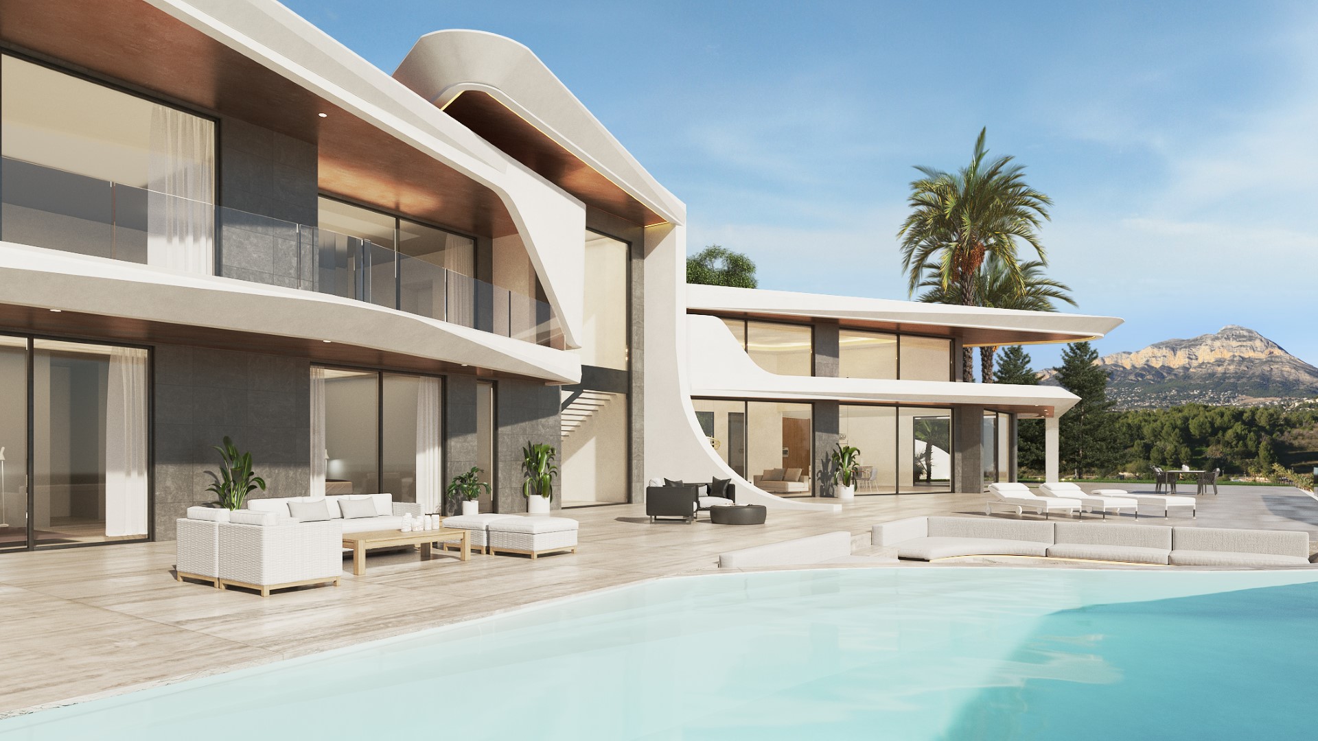 Moderne Luxusvilla mit Panoramablick in Javea