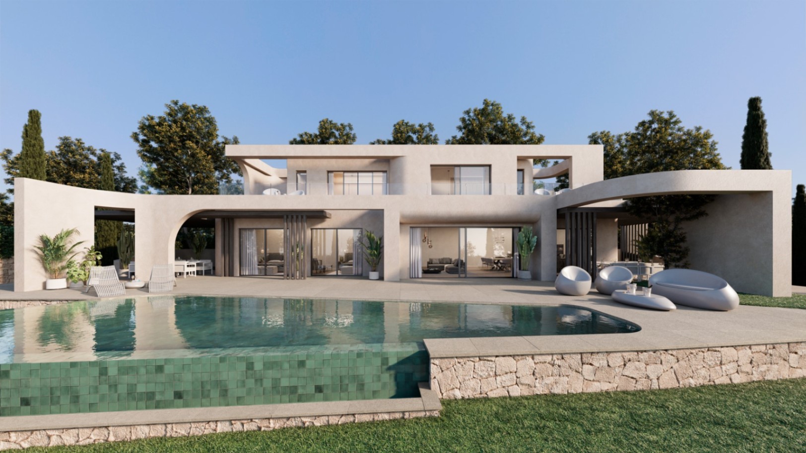 Moderne, atemberaubende moderne Villa mit 4 Schlafzimmern und 4 Bädern