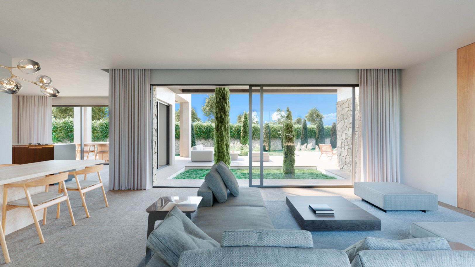 Luxuriöse moderne Villa mit zeitgenössischem mediterranem Stil und eleganter Ausstattung