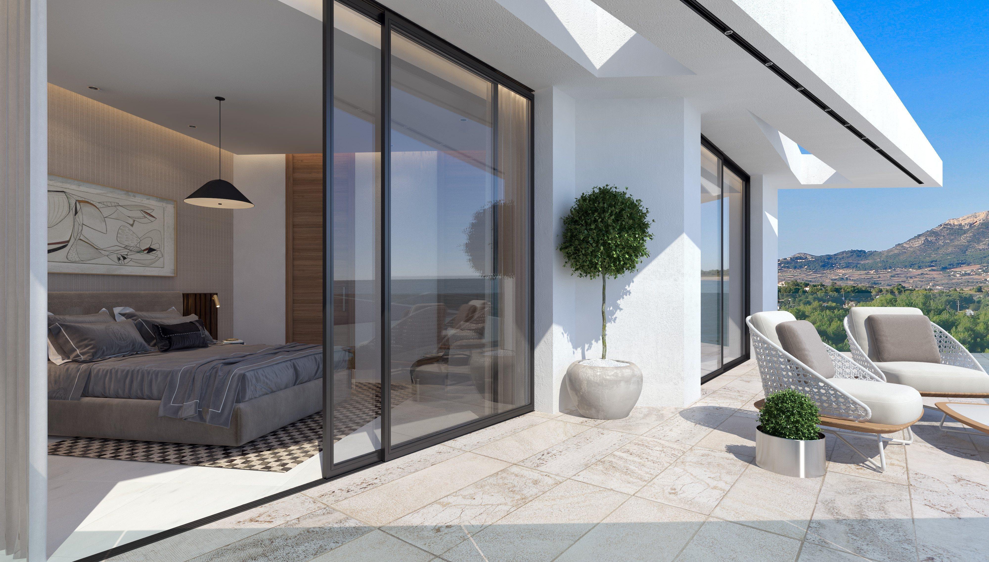Schöne und voll möblierte moderne Villa zum Verkauf in Javea mit herrlicher Aussicht
