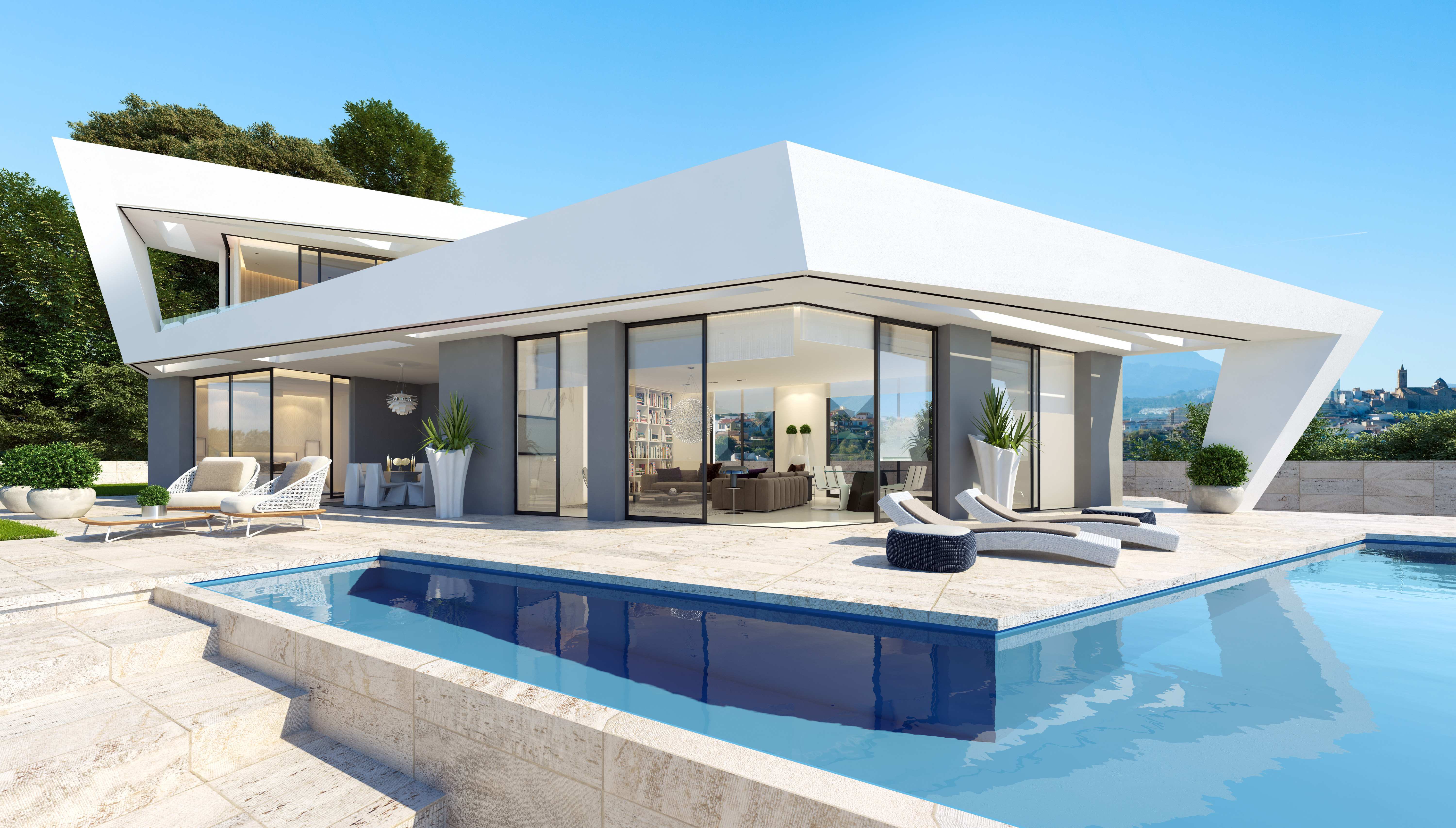 Schöne und voll möblierte moderne Villa zum Verkauf in Javea mit herrlicher Aussicht